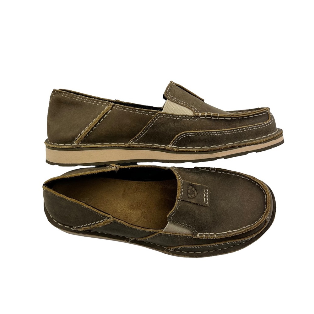 Ariat Women's Size 7 Cruiser Leather Slip-On Shoes Brown Bomber